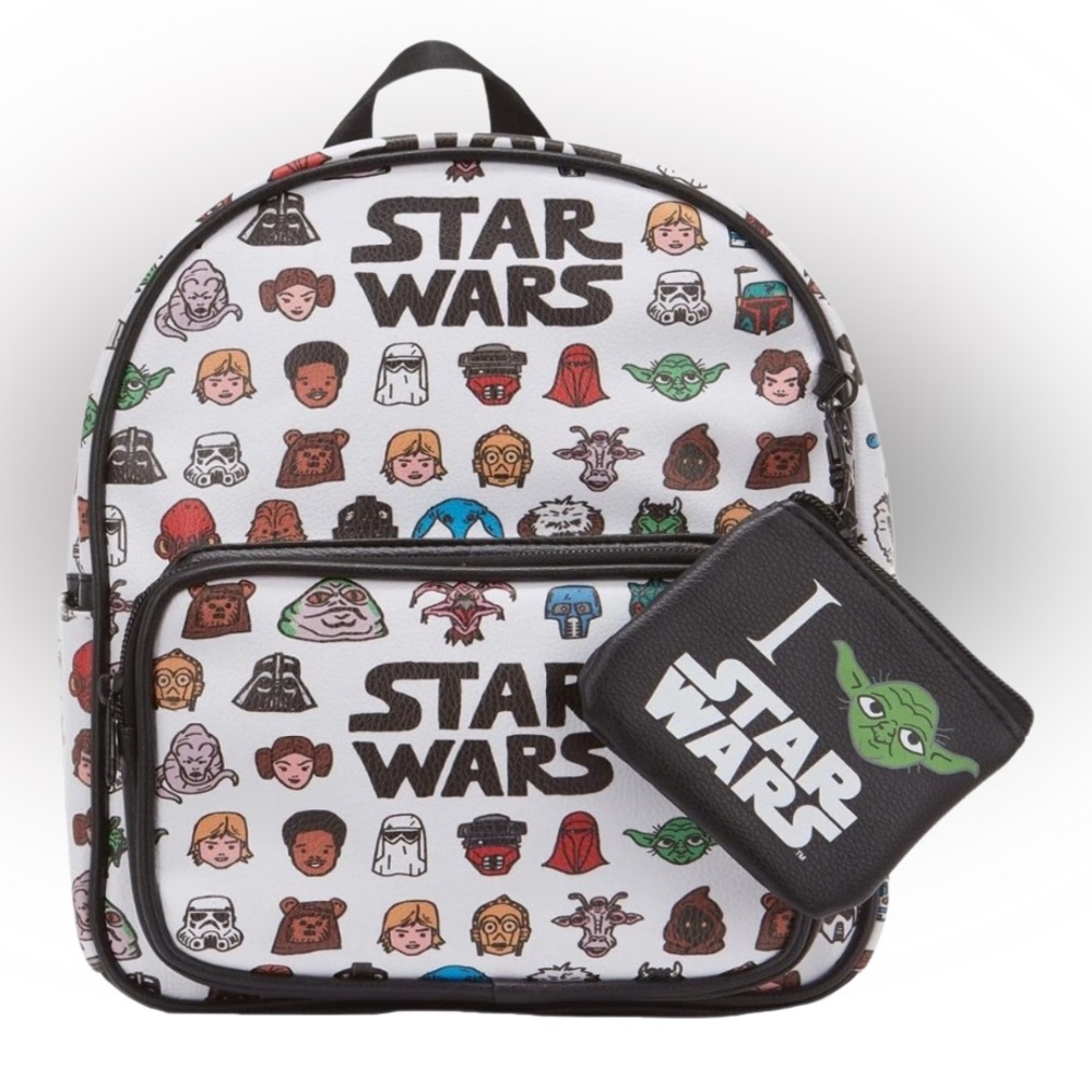 Disney Star Wars Character Print Backpack and Coin Purse-NWT!